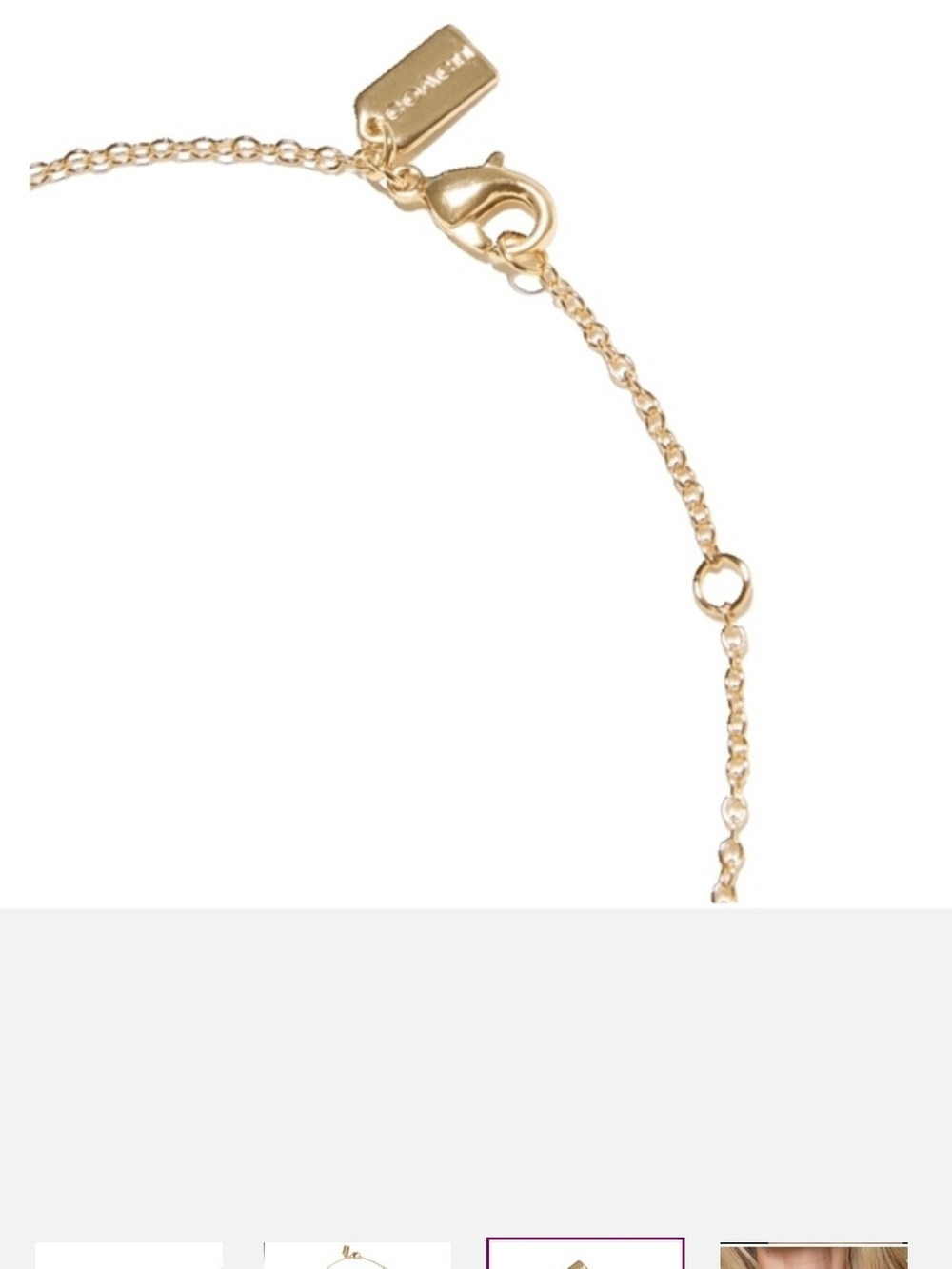 Coach Signature Gold Heart Charm Necklace - Picture 4 of 5